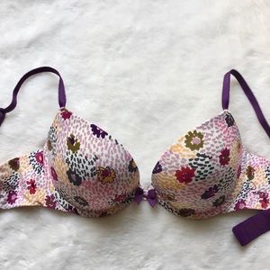 Kensie Floral Multicolor Push-Up Bra